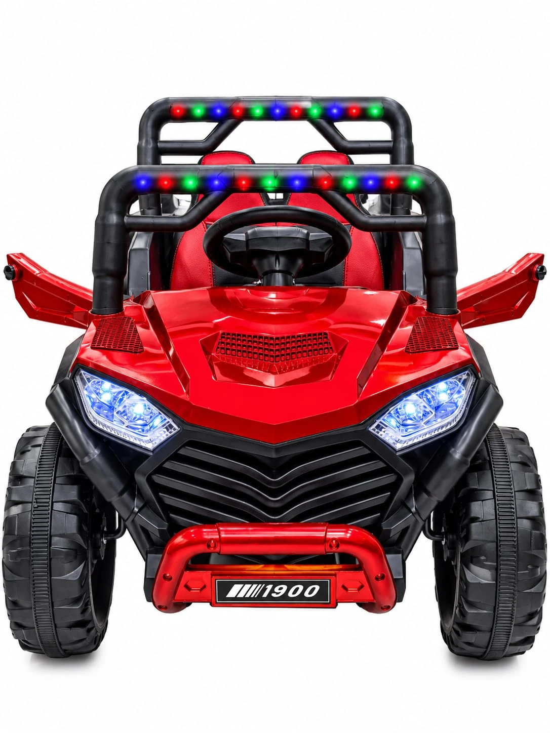 Kids Electric Ride-On Jeep 1900 – Premium Painted Body, Leather Seat, LED Lights & Opening Doors